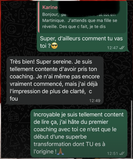 Témoignage client Karine